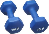 AmazonBasics 10 Pound Neoprene Dumbbells Weights - Set of 2, Navy Blue