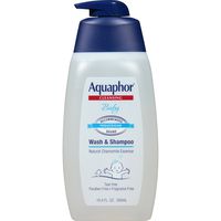 Aquaphor Baby Wash and Shampoo - Mild, Tear-free 2-in-1 Solution for Baby's Sensitive Skin - 16.9 fl. oz. Pump