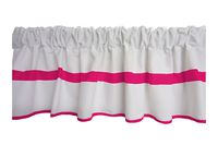 Baby Doll Bedding Modern Hotel Style Window Valance, Hot Pink