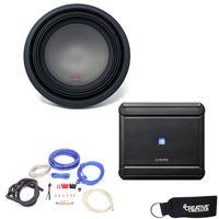 Alpine MRV-M500 Amplifier and a R-W12D4 R-Series 12 inch Dual 4 Ohm Subwoofer - Includes Wire kit