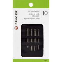 SINGER 01425 Ball Point Assorted Hand Needles - Darners, Embroidery & Sharps, 10-Count