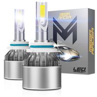 Mega Racer 9005 LED Headlight Bulbs HB3 C6 LED Headlight Bulb 80W CREE COB LED High Beam LED Headlight Bulbs 6000K 8000 Lumens LED High Beam Headlights IP68 Waterproof LED Headlights Conversion Kit
