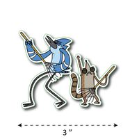 (TK-199) Regular Show | Mordecai & Rigby - Waterproof Vinyl Sticker for Laptops Tablets Cars Motocycles Bicycle Skateboard Luggage Or Any Flat Surface (3")
