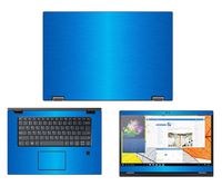 decalrus - Protective Decal for Lenovo Flex 5 (15.6" Screen) Laptop LITE Blue Texture Brushed Aluminum Skin case Cover wrap BAFlex5_15LiteBlue