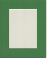Pack of 5 8x10 Bright Green Picture Mats with White Core for 5x7 Pictures