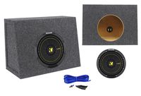 Kicker 44CWCS84 CompC 8" 400W 4-Ohm SVC Car Audio Subwoofer+Sealed Sub Enclosure