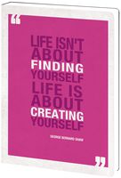 Creating Yourself Inspirational Pink Journal Notebook (5.5 x 7.5") 160 Lined Pages to Write In, George Bernard Shaw Quote, 88677 Tree-Free Greetings