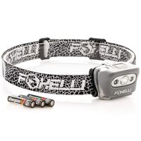 Foxelli Headlamp Flashlight - 165 Lumen, 3 x AAA Batteries Operated (Included), Bright White Cree Led & Red Light, Perfect for Runners, Lightweight, Waterproof, Adjustable Headband