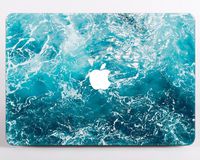 Modo Design Marble Pattern Great Blue Wave Pattern Case for MacBook Pro 15 NEWEST Release 2017 & 2016 A1707 with Touch Bar Case Mac Book 15 inch Sea Wave Cover Macbook Pro 15 Laptop MA2123