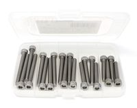 iExcell 20 Pcs M6 x 35mm / 40mm / 45mm / 50mm / 55mm Stainless Steel 304 Hex Socket Head Cap Screws Bolts Assortment, Fully Threaded