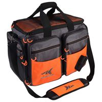 KastKing Fishing Tackle Bags, Fishing Gear Bag, Saltwater Resistant Tackle Bag, Large Waterproof Fishing Bag,Large-Lunker (Without Trays, 19.7x13x10.6 Inches), Orange