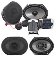 Pair Rockville RV68.2C 6x8 / 5x7 Component Speakers+6x8 Coaxial 3-Way Speakers