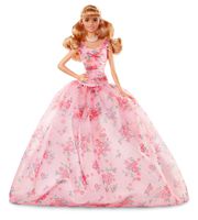 Barbie Collector: Birthday Wishes Doll with Blonde Hair, 11.5-Inch, Wearing Floral Gown, with Doll Stand and Certificate of Authenticity, Makes A Great Gift for 6 Year Olds and Up  