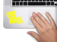 ExpressDecor State Name Louisiana Keypad Computer Laptop Symbol Decal Family Love Car Truck Sticker Window (Yellow)