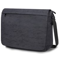 15.6 Inch Laptop Messenger Bag PU Leather Crossbody Bag S-ZONE Canvas Water Resistant Satchel Shoulder Briefcase