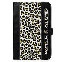 Leopard Protective Slim and Durable Professional Faux Leather Executive Portfolio Cover Carrying Case with Memory Card Slots Coby Kyros 7 inch Touchscreen Tablet MID7016 Android OS 4G WiFi Tab