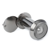Royal H&H Door Viewer Security Peek Peep Hole for Front Door Home Office 200 Degree Wide Angle Solid Brass Privacy with Cover (Carbon Gray)