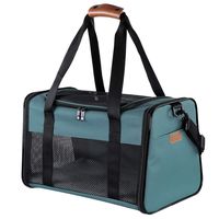 Akinerri Airline Approved Pet Carriers,Soft Sided Collapsible Pet Travel Carrier for Medium Puppy and Cats (Large, Blue)