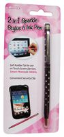 Allary 2281701, 2-in-1 Sparkle Stylus and Ink Pen - (Random Color/Style)