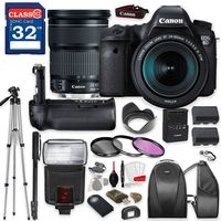 Canon EOS 6D DSLR Camera with Canon EF 24-105mm f/3.5-5.6 is STM Lens, TTL Flash, Tripod, Mono-Pod, Battery Grip + Professional Accessory Bundle