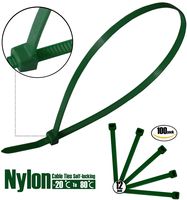 WEEGCN 100 Pcs Nylon Cable Zip Ties - Heavy Duty Self-Locking 12 Inch Zip Ties Fasten Wrap Nylon Cable Straps Wire Ties for Organizing Wires, Home,Garden & Office Use (12-Inch, Green)