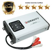 Gravity GBR250.2DM True 300-Watt RMS Micro Ultra Compact Digital 2-Channel Full Range Amplifier with RCA Stereo input - IPX65 Waterproof - Perfect for Motorcycle, RV, ATV, Car, Boat, Marine