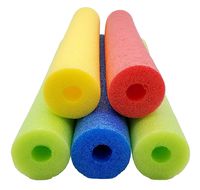 Fix Find 52 Inch Colorful Foam Pool Swim Noodle 5 Pack in Bright Jewel Tone Multicolors