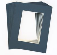 Pack of 10 NAVY BLUE 16x20 Picture Mats Matting with White Core Bevel Cut for 11x14 Pictures