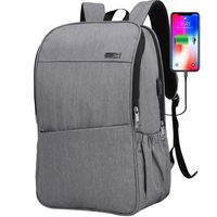 Travel Laptop Backpack Business Water-Resistant Anti-Theft Computer Backpacks with USB Charging Port and Headphone Hole College School Bookbag for Men Women Fits Laptop up to 15.6 inch