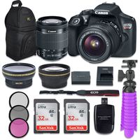 Canon EOS Rebel T6 Digital SLR Camera with EF-S 18-55mm IS II Kit + Accessory Bundle