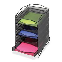 Safco Products 9432BL Onyx  Mesh Literature Organizer, 5 Drawer , Black