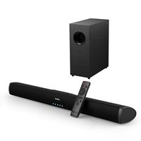 Sound Bar with Subwoofers, Saiyin Sound Bars for TV Ultra Slim 24'' Wired & Wireless Bluetooth 5.0 Connection, 2.1 Channel TV Speakers Surround Sound System