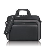 Solo Empire 17.3 Inch Laptop Briefcase, TSA Friendly, Black/Grey