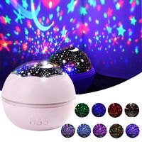 Night Light Projector Kids Nightlight Projector for Children 2-in-1 Multi-Function Star Projector 360° Rotation Light Projector Ocean World/Star Moon Lights, Pink