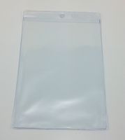 Amram 6 Inch x 9 Inch Clear Vinyl Tag Holders 50 Pieces Plus 100 Cable Ties for Hanging