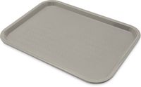 Carlisle CT121623 Café Standard Cafeteria / Fast Food Tray, 12" x 16", Gray