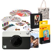 Kodak PRINTOMATIC Instant Print Camera (Black) Deluxe Bundle