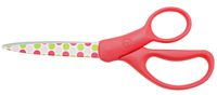 Westcott 8" Straight Holidazed Scissors, Red Handle with Dots on Blade