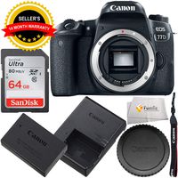 Canon EOS 77D DSLR Camera with Accessory Bundle (Body Only Essential)