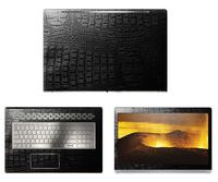 Decalrus - Protective Decal for HP Envy 17M AE011DX (17.3" Screen) Laptop Crocodile Skin Pattern Texture Skin Decal case Cover wrap CROhpENVY17_ae011dxBlack
