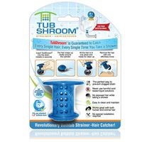 TubShroom The Revolutionary Tub Drain Protector Hair Catcher/Strainer/Snare, Blue