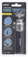 Bower 5-Section Mini Tripod for Digital Cameras, 10" Max Extended Length, Black