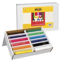 School Smart Colored Pencil Classroom Pack, Assorted Colors, 480 Pencils