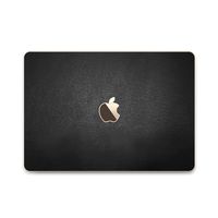 iCarbons Black Leather Vegan Skin for MacBook 12" Retina (Early 2015-Current) Full Combo