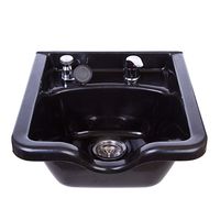 Square Shampoo Bowl Black ABS Plastic Salon and Spa Hair Sink Beauty Salon Equipment TLC-B11
