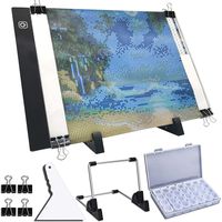 ARTDOT A4 LED Light Pad for Diamond Painting, USB Powered Light Board Kit, Adjustable Brightness with Detachable Stand and Clips