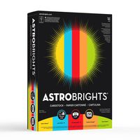 Astrobrights Colored Cardstock, 8.5" x 11", 65 lb/176 gsm, Mixed Carton 5-Color Assortment, 1250 Sheets (98751)
