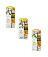Prime Wire & Cable PB801115-3-Pk 6-Outlet Power Strip with 8-Feet Cord, 3-Pack, White