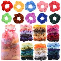 60 Pcs Premium Velvet Hair Scrunchies Hair Bands for Women or Girls Hair Accessories,Great Gift for halloween Thanksgiving day and Christmas