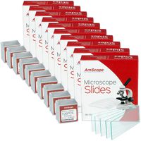AmScope BS-72P-100S-22 72 Pieces of Pre-Cleaned Blank Microscope Slides (10 Count)